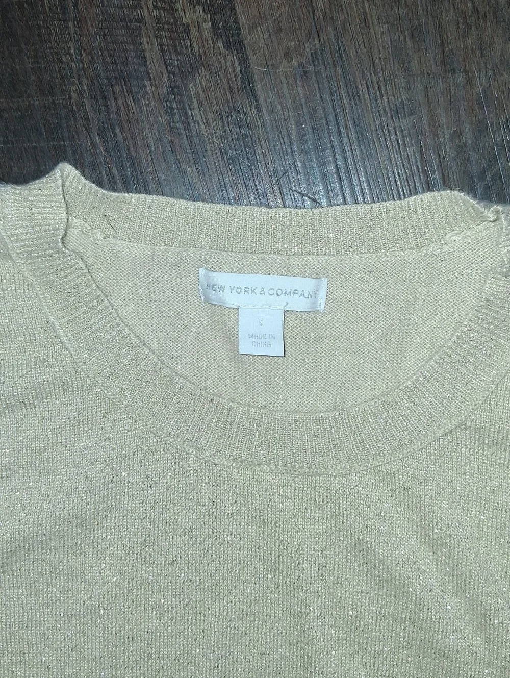 Shimmer Knit Crewneck Sweater - Shimmer Gold - Picture 2 of 7